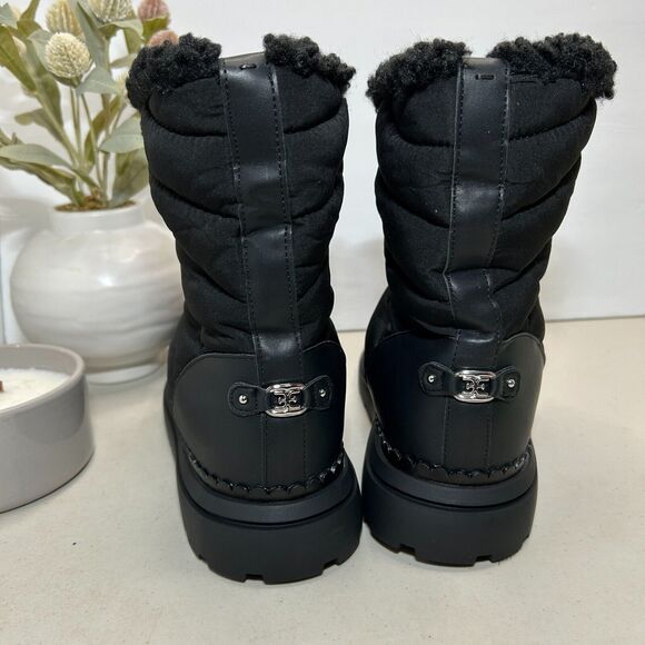 Sam Edelman Ozie Winter Faux Shearling Boots Black Women's US 8.5 M NWOB - Picture 4 of 11